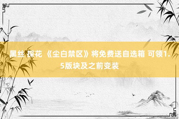 黑丝 探花 《尘白禁区》将免费送自选箱 可领1.5版块及之前变装