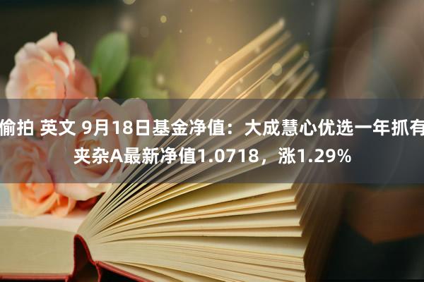 偷拍 英文 9月18日基金净值：大成慧心优选一年抓有夹杂A最新净值1.0718，涨1.29%