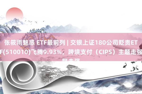 张筱雨魅惑 ETF最前列 | 交银上证180公司贬责ETF(510010)飞腾9.93%，跨境支付（CIPS）主题走强