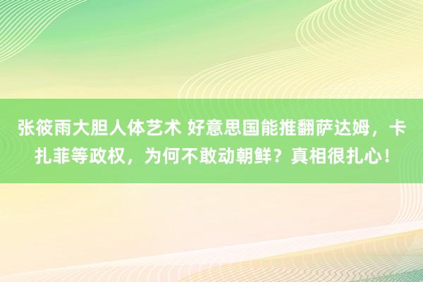 张筱雨大胆人体艺术 好意思国能推翻萨达姆，卡扎菲等政权，为何不敢动朝鲜？真相很扎心！