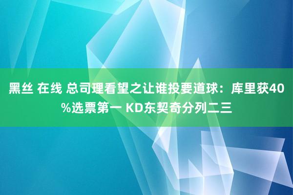 黑丝 在线 总司理看望之让谁投要道球：库里获40%选票第一 KD东契奇分列二三