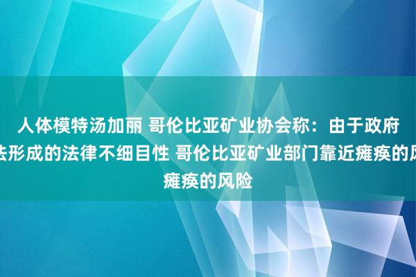 人体模特汤加丽 哥伦比亚矿业协会称：由于政府王法形成的法律不细目性 哥伦比亚矿业部门靠近瘫痪的风险