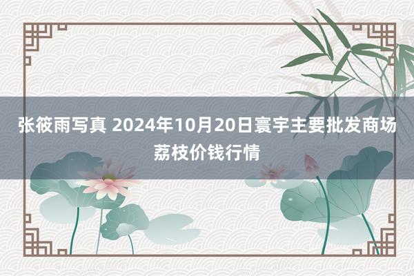 张筱雨写真 2024年10月20日寰宇主要批发商场荔枝价钱行情