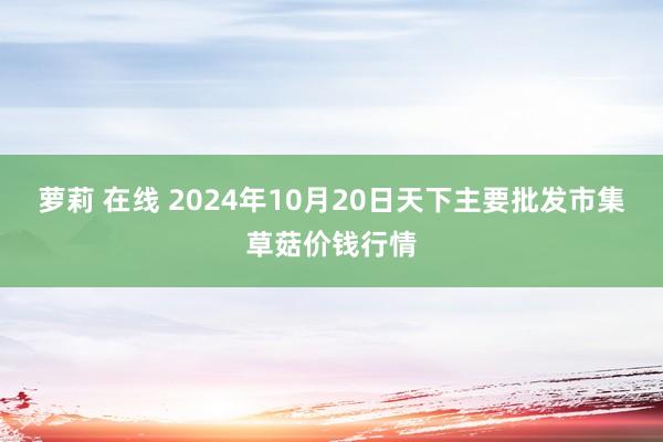 萝莉 在线 2024年10月20日天下主要批发市集草菇价钱行情