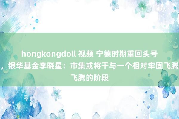 hongkongdoll 视频 宁德时期重回头号重仓股，银华基金李晓星：市集或将干与一个相对牢固飞腾的阶段