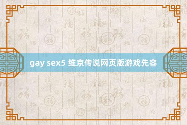 gay sex5 维京传说网页版游戏先容