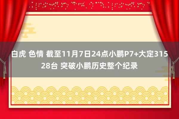 白虎 色情 截至11月7日24点小鹏P7+大定31528台 突破小鹏历史整个纪录