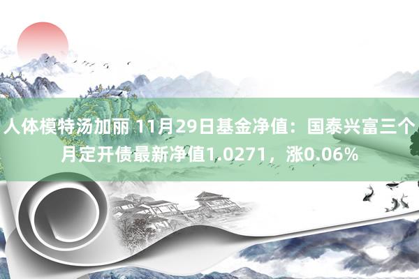 人体模特汤加丽 11月29日基金净值：国泰兴富三个月定开债最新净值1.0271，涨0.06%