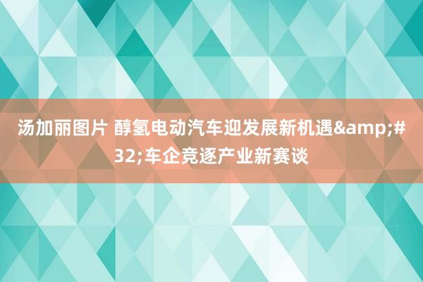 汤加丽图片 醇氢电动汽车迎发展新机遇&#32;车企竞逐产业新赛谈