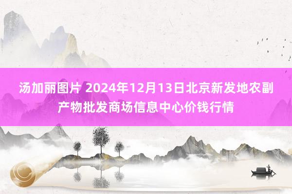 汤加丽图片 2024年12月13日北京新发地农副产物批发商场信息中心价钱行情