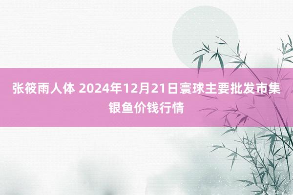 张筱雨人体 2024年12月21日寰球主要批发市集银鱼价钱行情