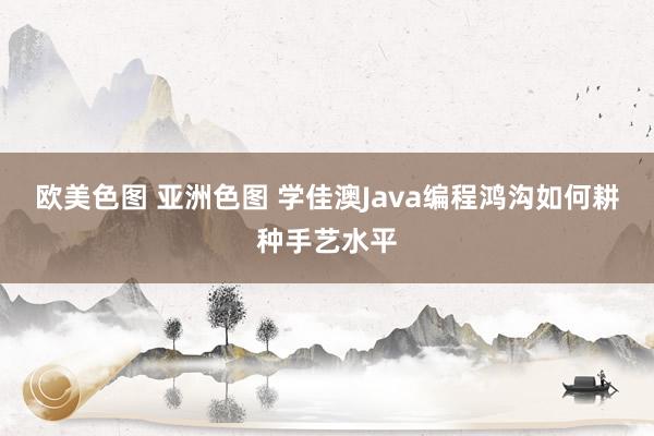 欧美色图 亚洲色图 学佳澳Java编程鸿沟如何耕种手艺水平