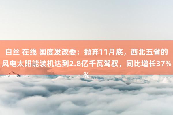 白丝 在线 国度发改委：抛弃11月底，西北五省的风电太阳能装机达到2.8亿千瓦驾驭，同比增长37%