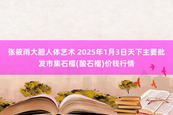 张筱雨大胆人体艺术 2025年1月3日天下主要批发市集石榴(酸石榴)价钱行情