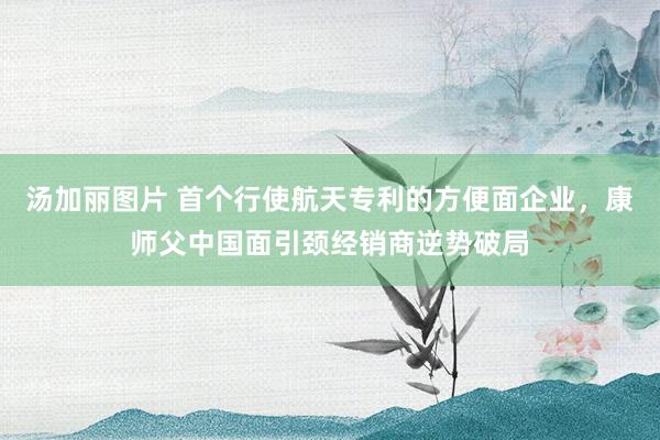 汤加丽图片 首个行使航天专利的方便面企业，康师父中国面引颈经销商逆势破局