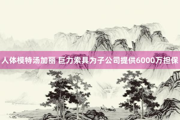 人体模特汤加丽 巨力索具为子公司提供6000万担保